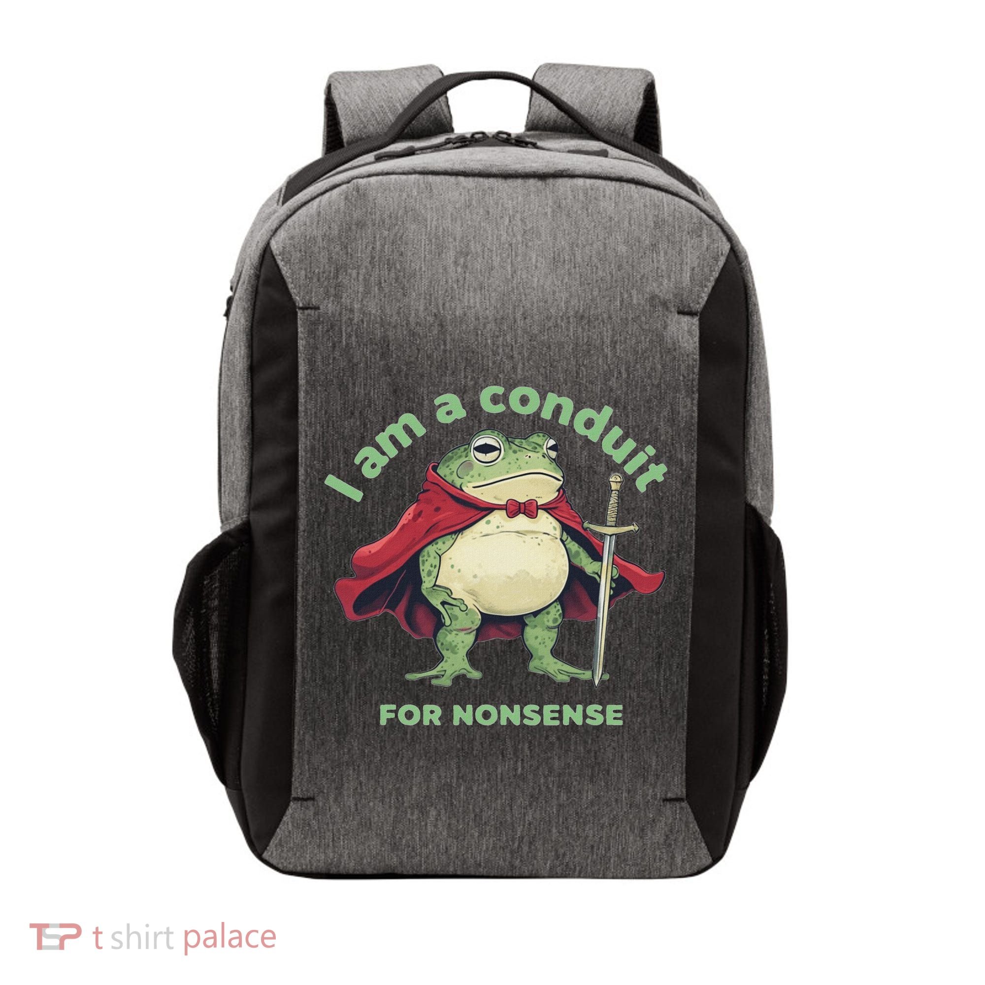 I Am A Conduit For Nonsense Funny Frog Vector Backpack