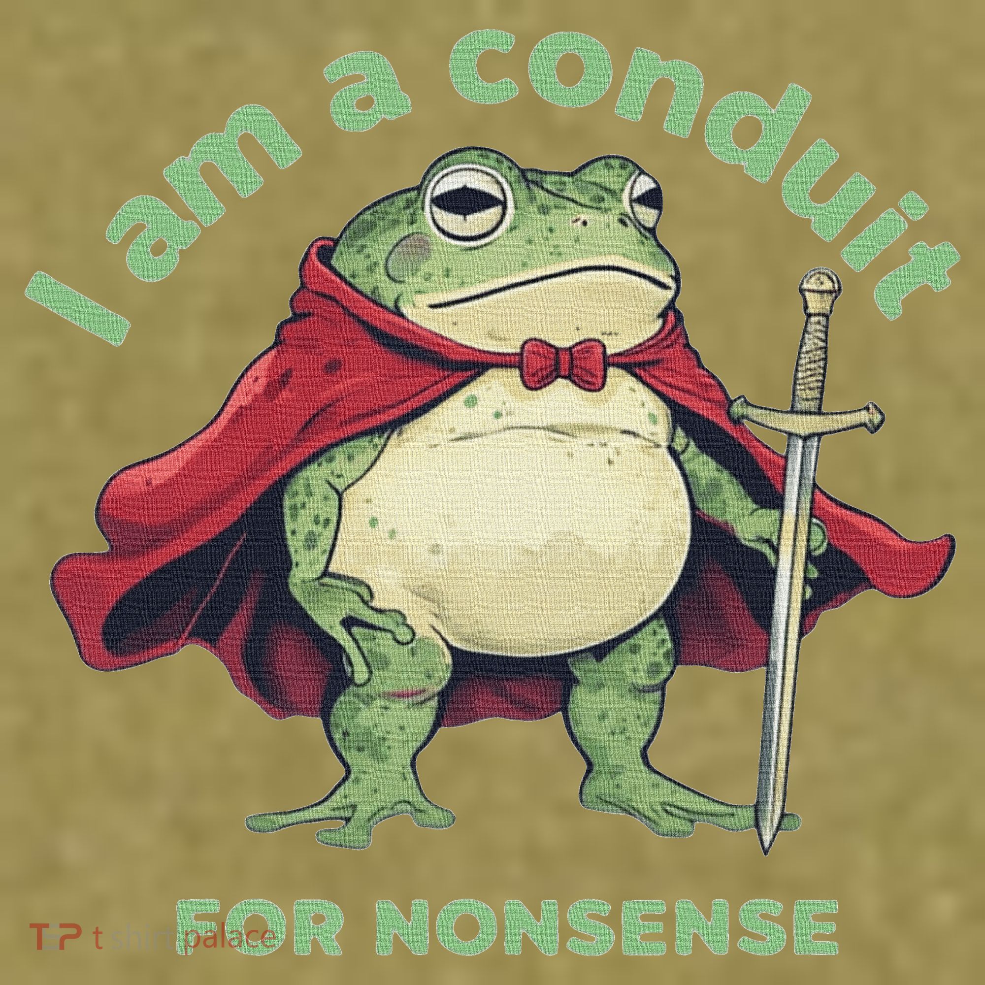 I Am A Conduit For Nonsense Funny Frog Garment-Dyed Women's Muscle Tee