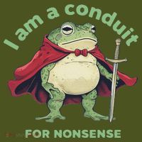 I Am A Conduit For Nonsense Funny Frog The Baniff Cuffed Pom Beanie thumb 2