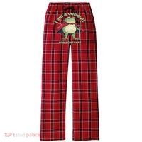 I Am A Conduit For Nonsense Funny Frog Women's Flannel Plaid Pajama Pants thumb 0