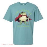 I Am A Conduit For Nonsense Funny Frog Sueded Cloud Jersey T-Shirt thumb 0