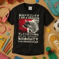 I Am A Dragon And This Dumpster Is My Mountain Gf Gold Gift Kids T-Shirt thumb 3