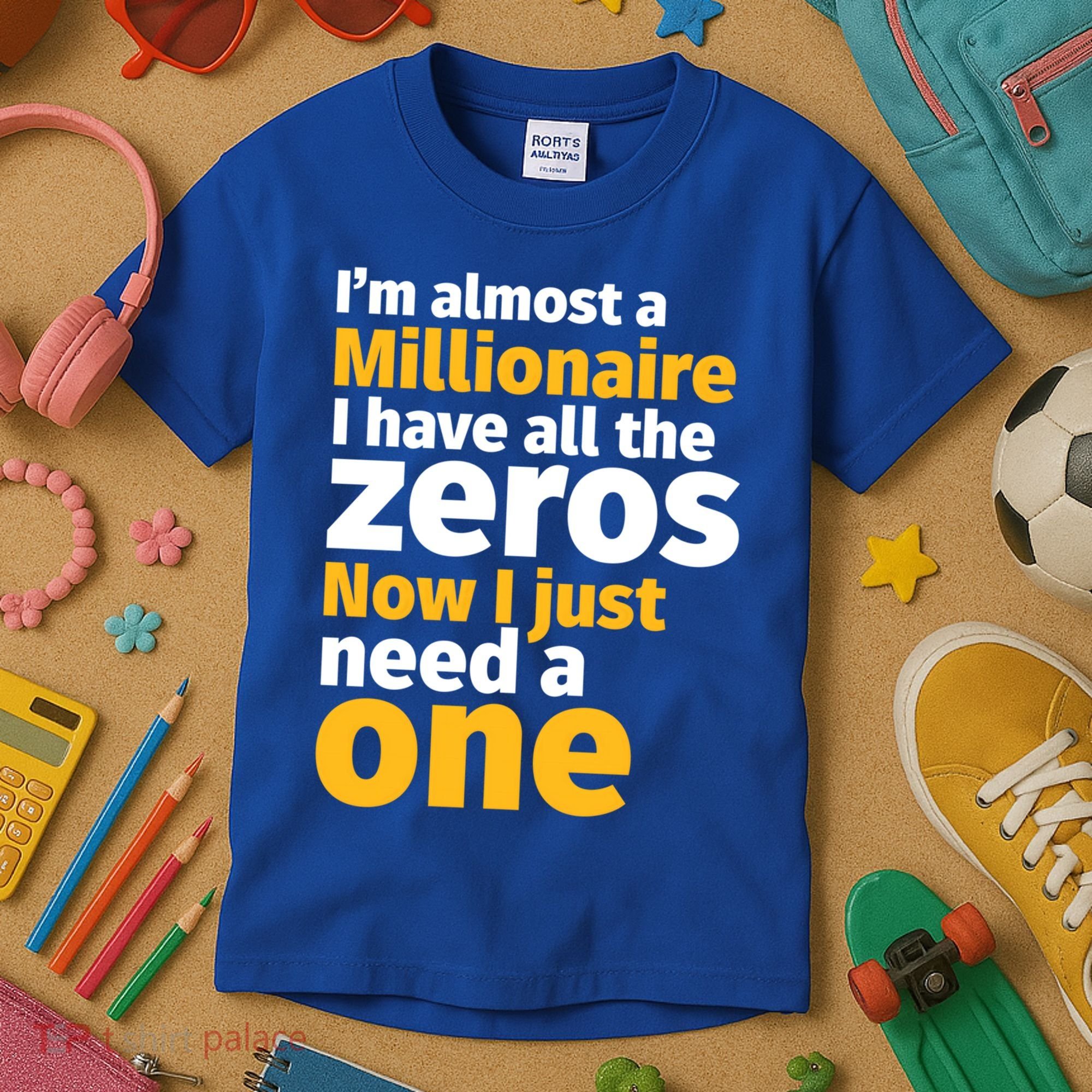 I'm Almost A Millionaire Funny Sarcastic Rich And Wealthy Gift Kids T-Shirt