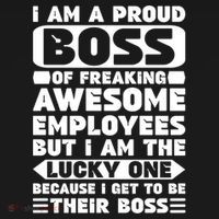 I Am A Proud Boss Of Freaking Awesome Employees Funny Gift Bucket Hat thumb 4