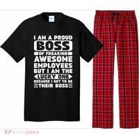 I Am A Proud Boss Of Freaking Awesome Employees Funny Gift Pajama Set thumb 0