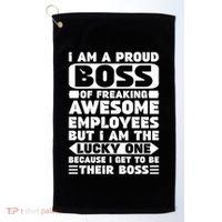 I Am A Proud Boss Of Freaking Awesome Employees Funny Gift Golf Towel thumb 0