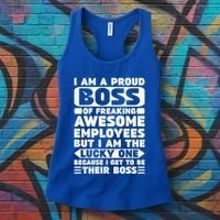 I Am A Proud Boss Of Freaking Awesome Employees Funny Gift Women's Tank Top thumb 3