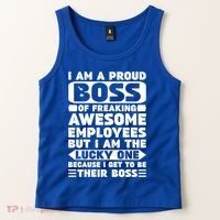 I Am A Proud Boss Of Freaking Awesome Employees Funny Gift Tank Top thumb 2