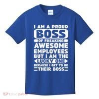 I Am A Proud Boss Of Freaking Awesome Employees Funny Gift Kids T-Shirt thumb 0