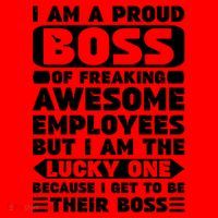 I Am A Proud Boss Of Freaking Awesome Employees Funny Gift Santa Hat thumb 1