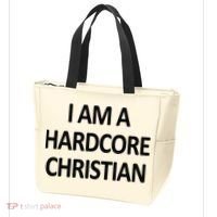 I Am A Hardcore Christian Funny Tote Bag thumb 3