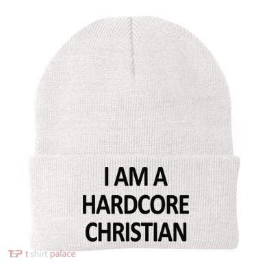 I Am A Hardcore Christian Funny Beanie