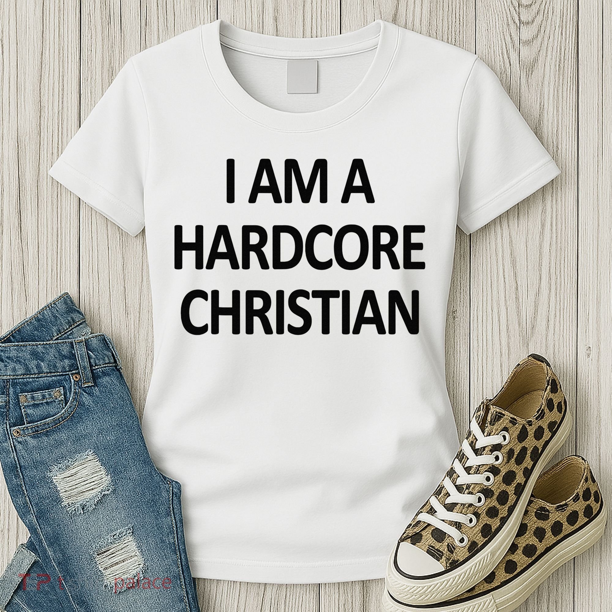 I Am A Hardcore Christian Funny Women's T-Shirt