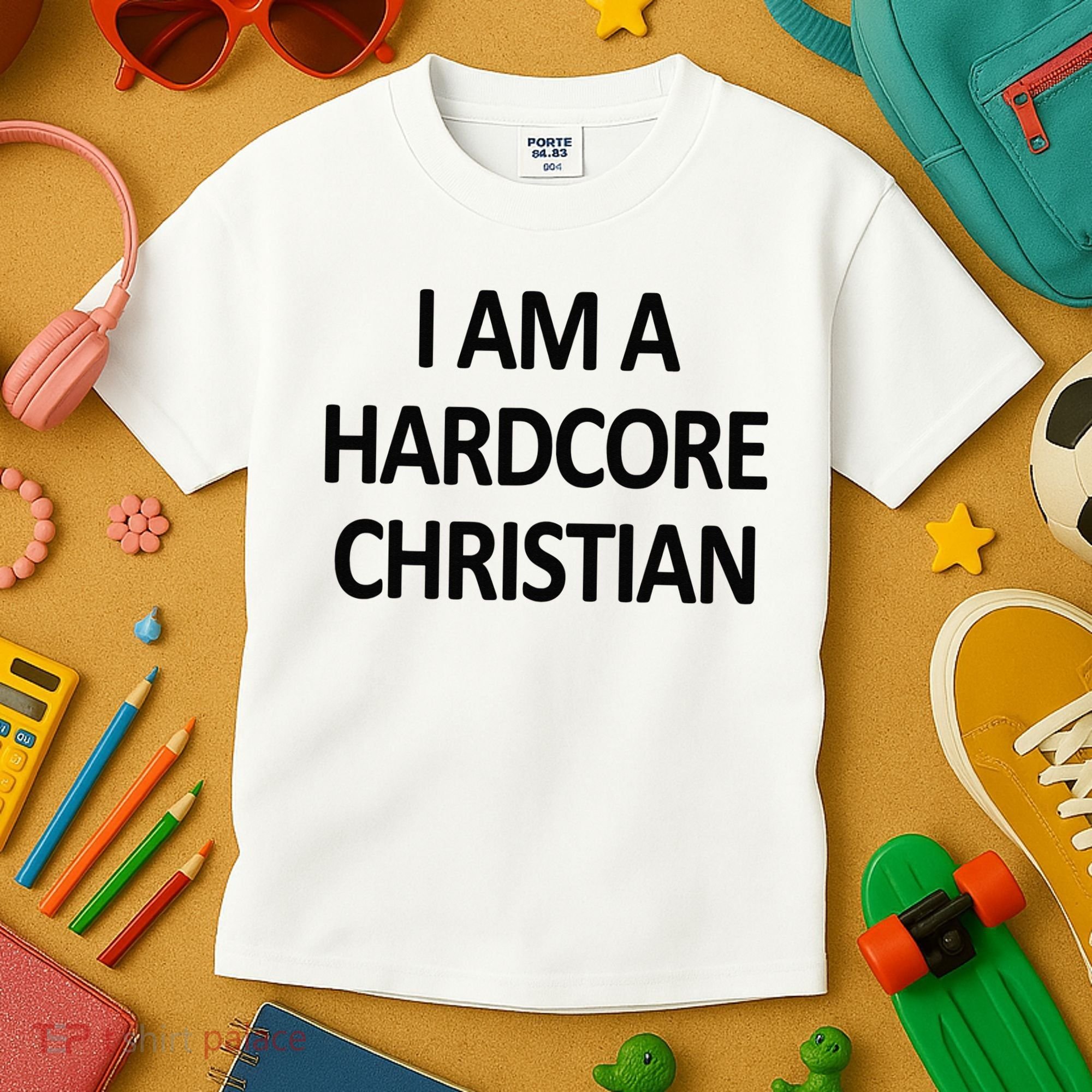 I Am A Hardcore Christian Funny Kids T-Shirt