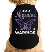 I Am A Migraine Warrior Headache Migraine Awareness Doggie Tank thumb 0