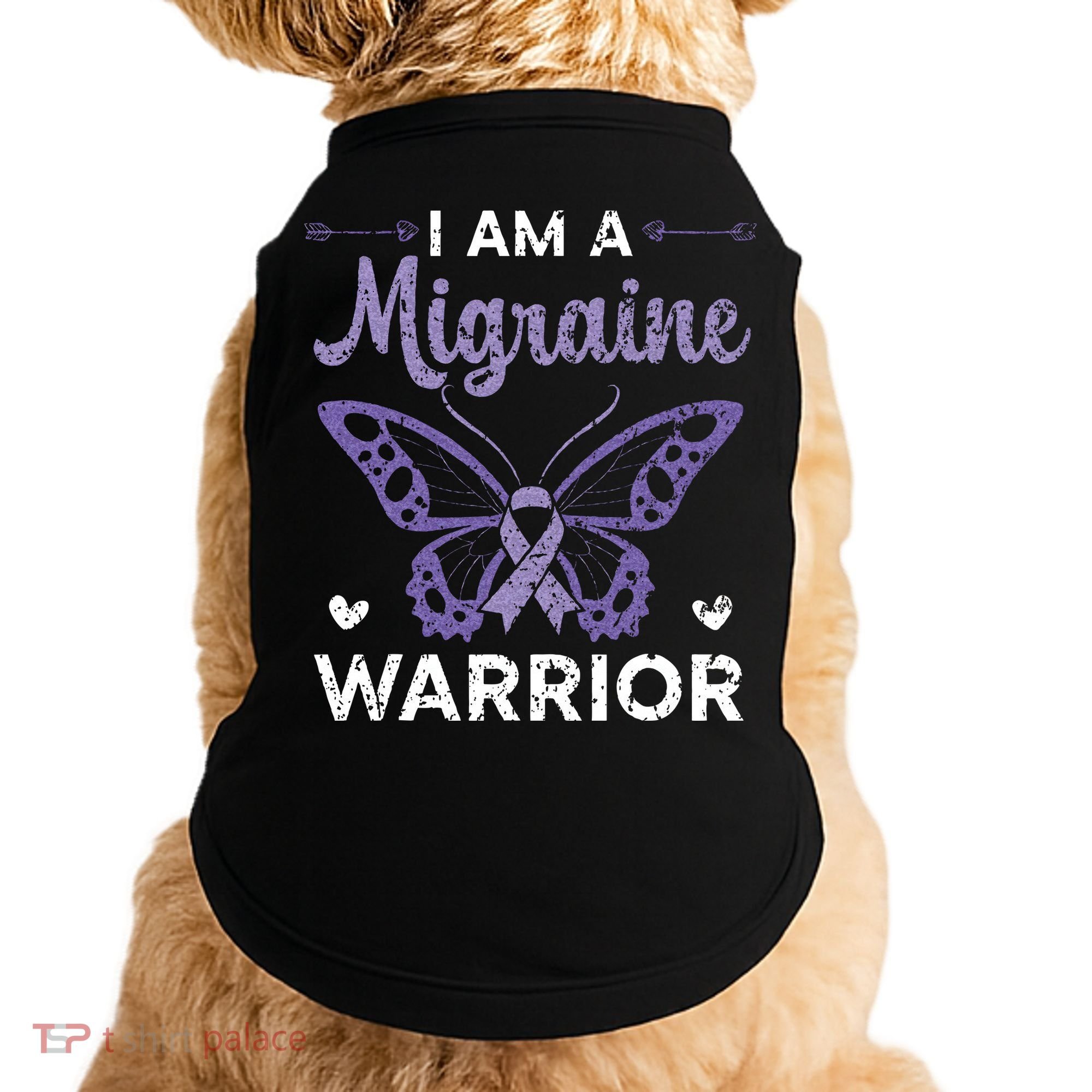 I Am A Migraine Warrior Headache Migraine Awareness Doggie Tank