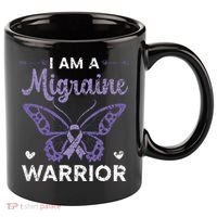 I Am A Migraine Warrior Headache Migraine Awareness 11oz C Handle Ceramic Mug thumb 0
