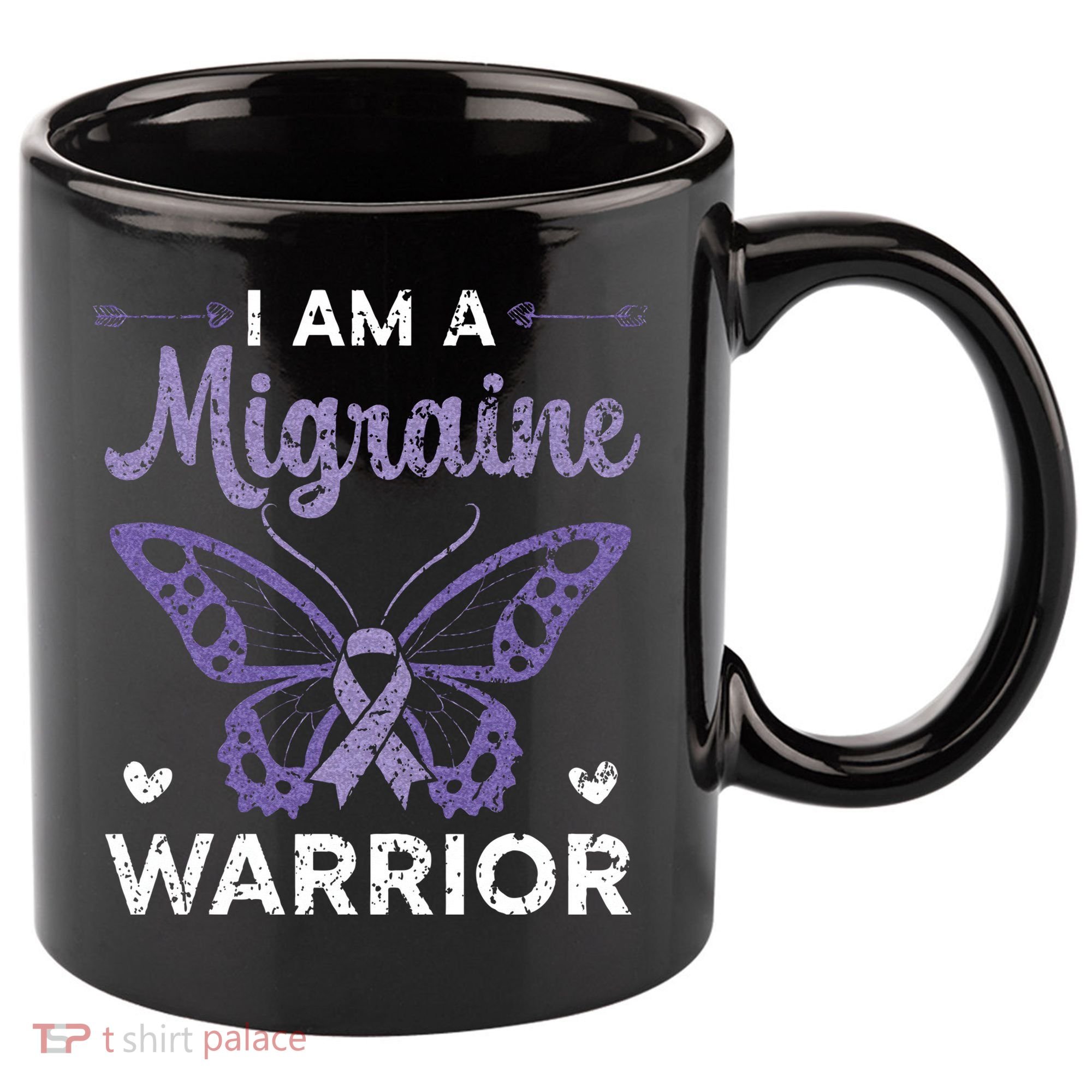 I Am A Migraine Warrior Headache Migraine Awareness 11oz C Handle Ceramic Mug