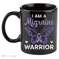 I Am A Migraine Warrior Headache Migraine Awareness 11oz C Handle Ceramic Mug thumb 2