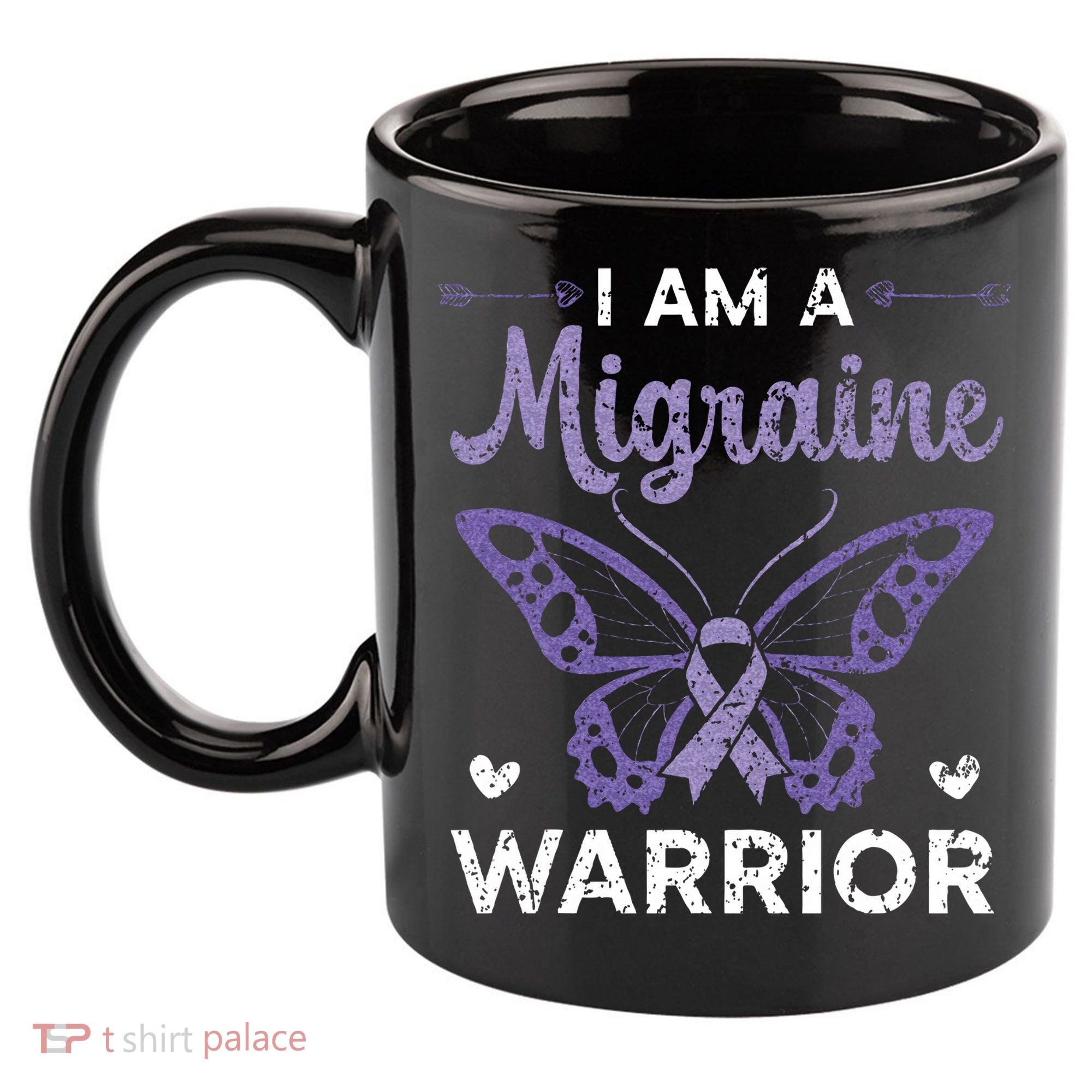 I Am A Migraine Warrior Headache Migraine Awareness 11oz C Handle Ceramic Mug