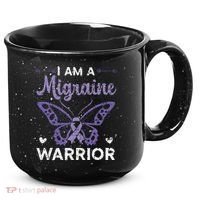 I Am A Migraine Warrior Headache Migraine Awareness 15oz Campfire Ceramic Mug thumb 0