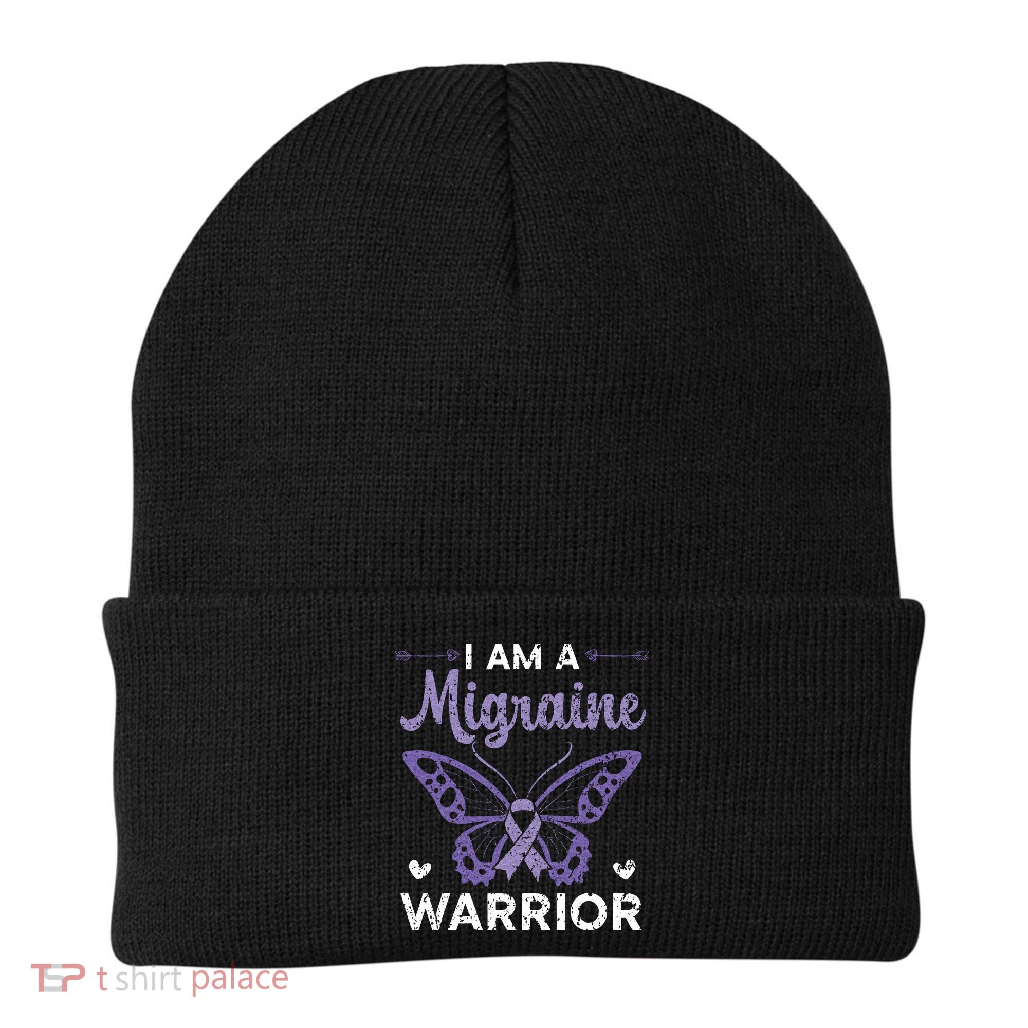 I Am A Migraine Warrior Headache Migraine Awareness Beanie