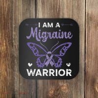 I Am A Migraine Warrior Headache Migraine Awareness Coaster thumb 0