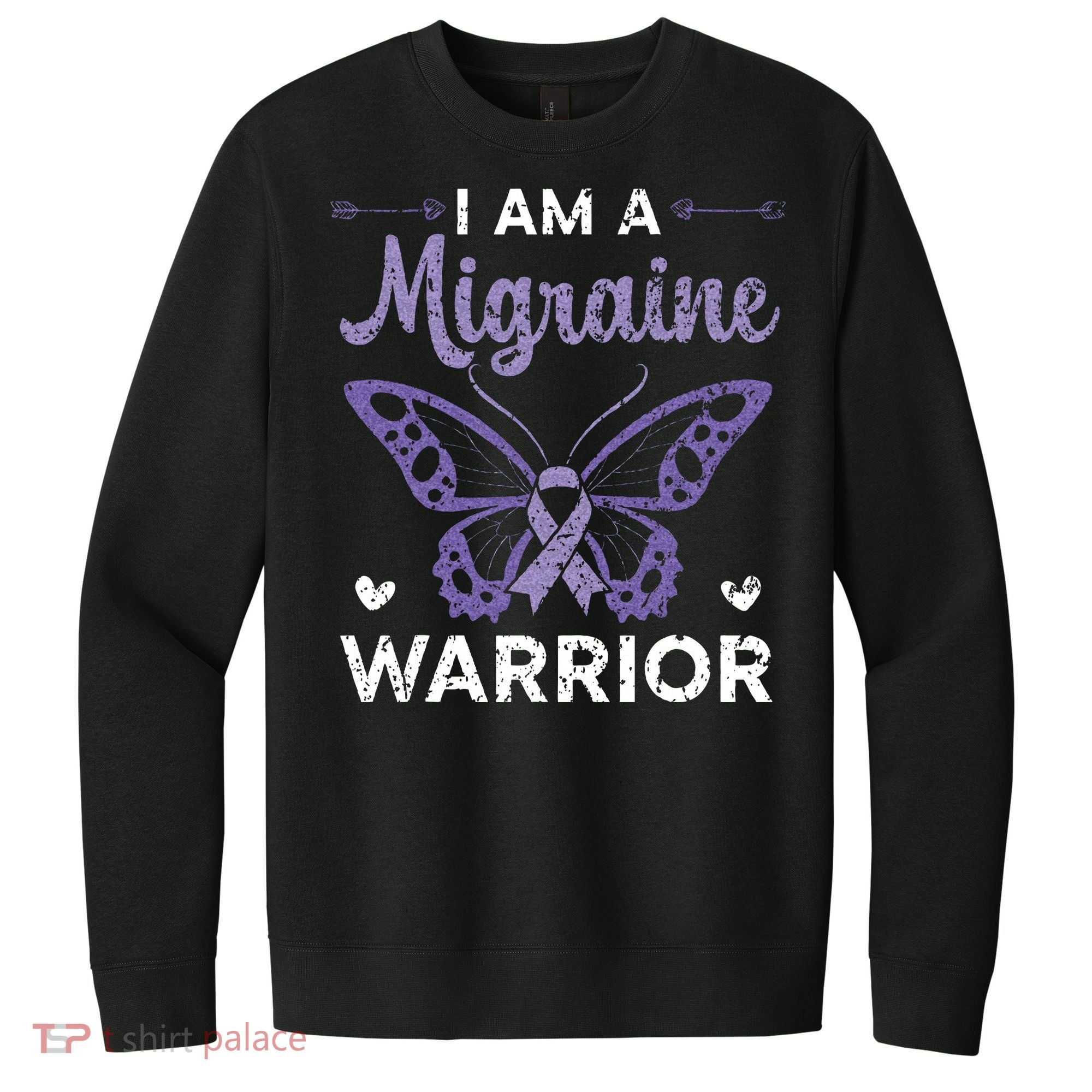 I Am A Migraine Warrior Headache Migraine Awareness V.I.T. Fleece Crew Sweatshirt