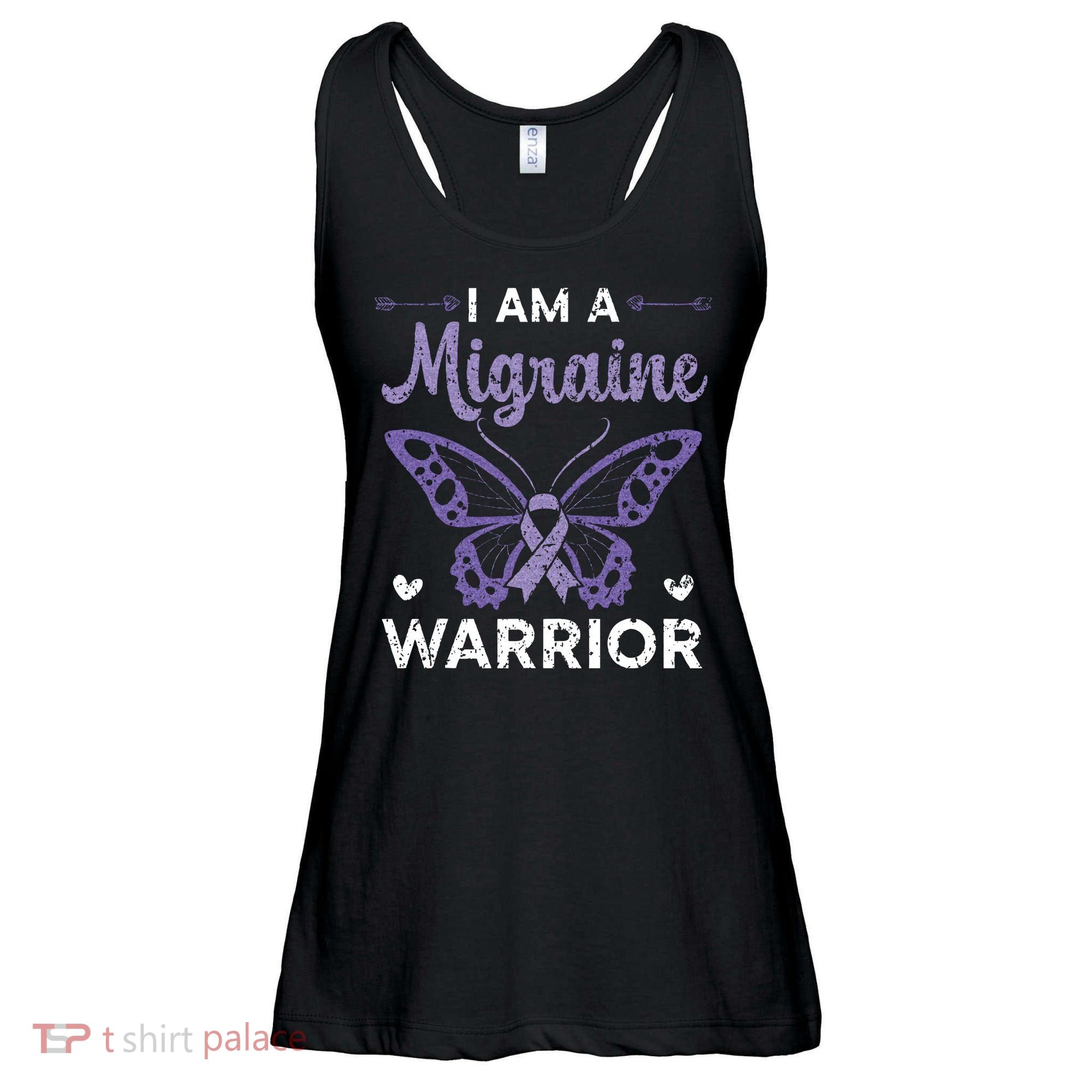 I Am A Migraine Warrior Headache Migraine Awareness Ladies Essential Flowy Tank