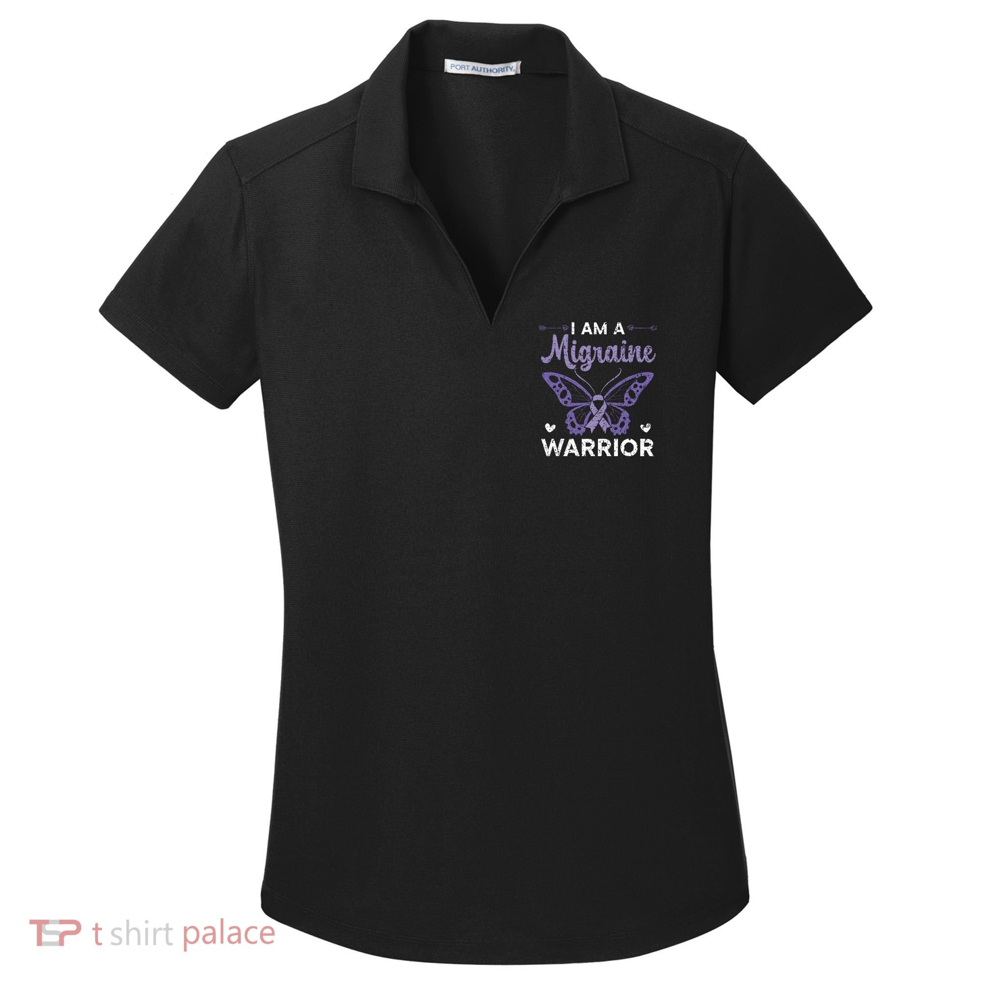 I Am A Migraine Warrior Headache Migraine Awareness Women's Dry Zone Grid Polo