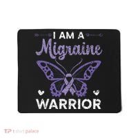 I Am A Migraine Warrior Headache Migraine Awareness Mousepad thumb 0
