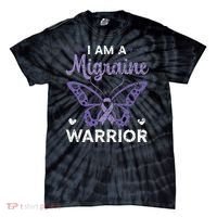I Am A Migraine Warrior Headache Migraine Awareness Tie-Dye T-Shirt thumb 0