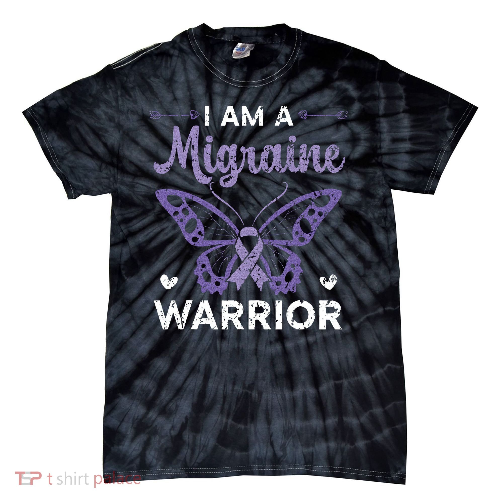 I Am A Migraine Warrior Headache Migraine Awareness Tie-Dye T-Shirt