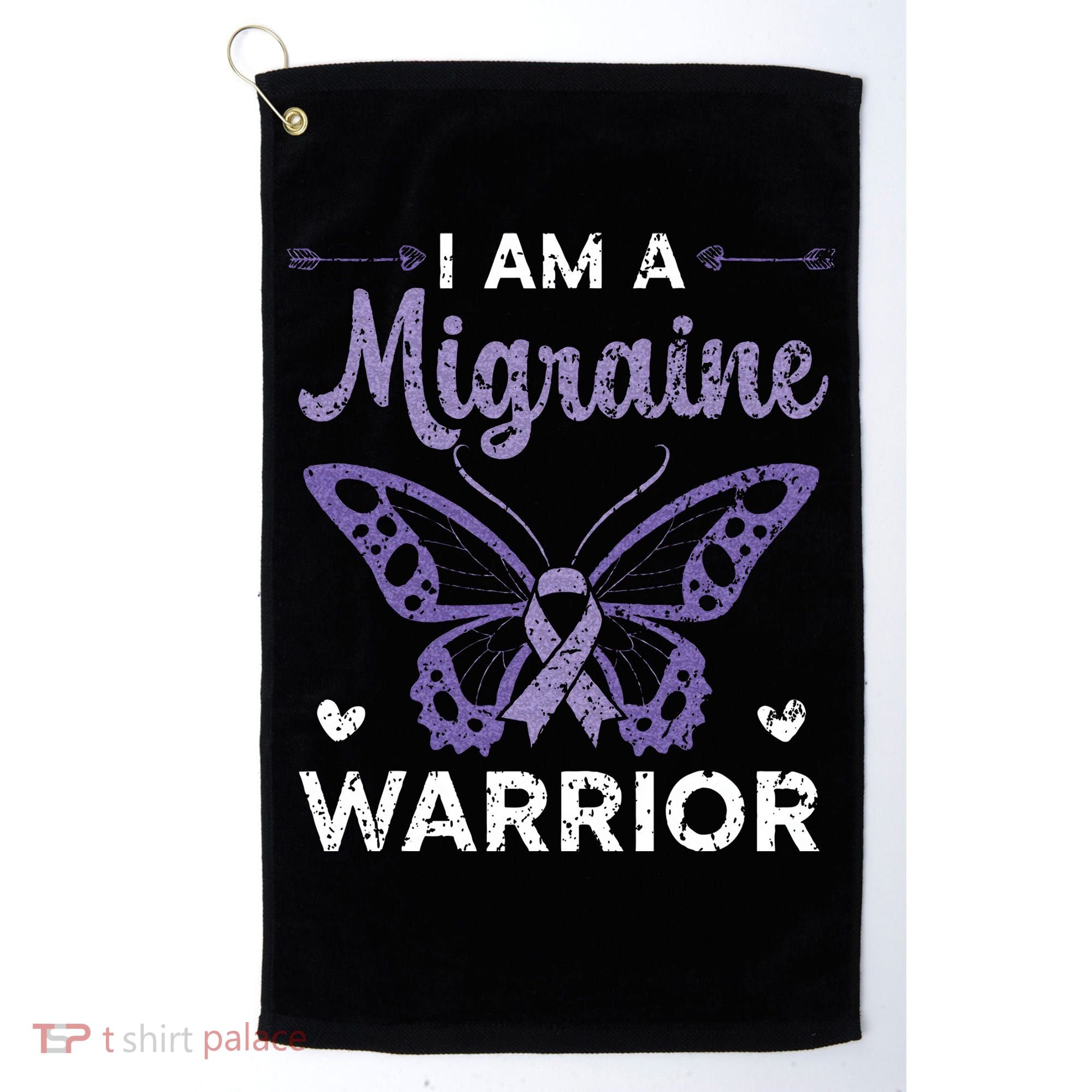 I Am A Migraine Warrior Headache Migraine Awareness Golf Towel