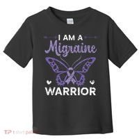 I Am A Migraine Warrior Headache Migraine Awareness Toddler T-Shirt thumb 0