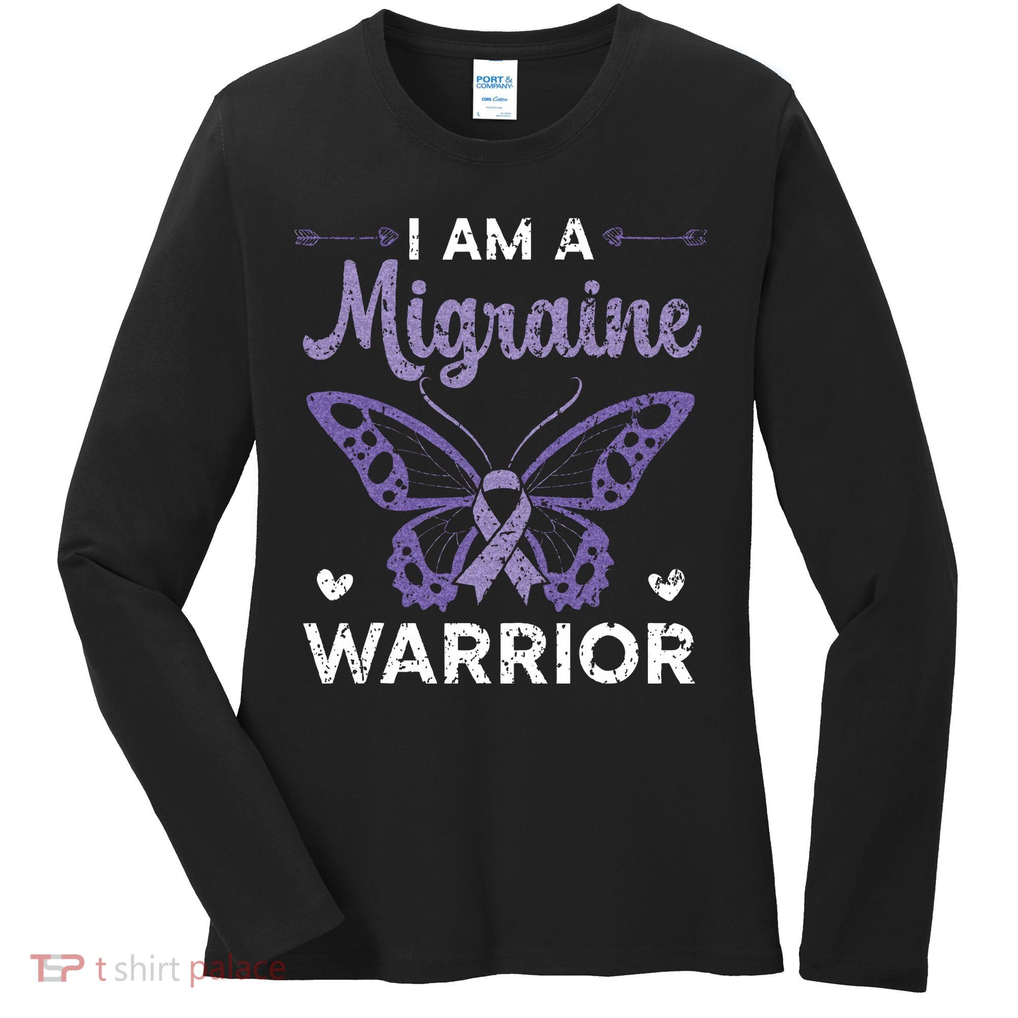 I Am A Migraine Warrior Headache Migraine Awareness Women's Long Sleeve Shirt