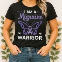 I Am A Migraine Warrior Headache Migraine Awareness Women's T-Shirt thumb 2