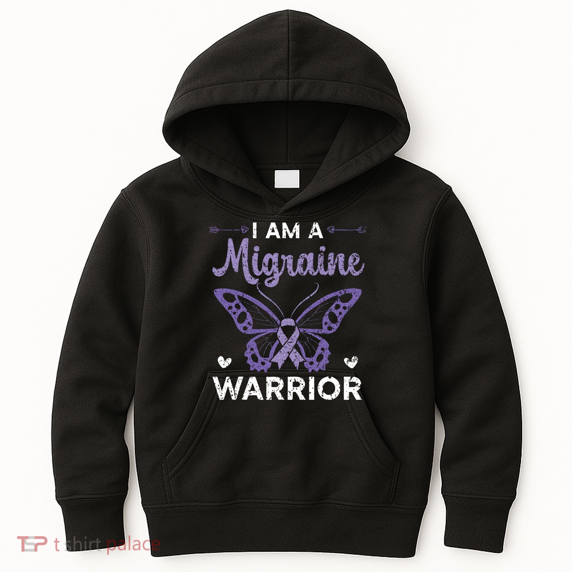 I Am A Migraine Warrior Headache Migraine Awareness Kids Hoodie