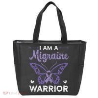 I Am A Migraine Warrior Headache Migraine Awareness Tote Bag thumb 0