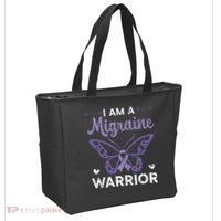 I Am A Migraine Warrior Headache Migraine Awareness Tote Bag thumb 2