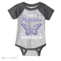 I Am A Migraine Warrior Headache Migraine Awareness Infant Baby Jersey Bodysuit thumb 0