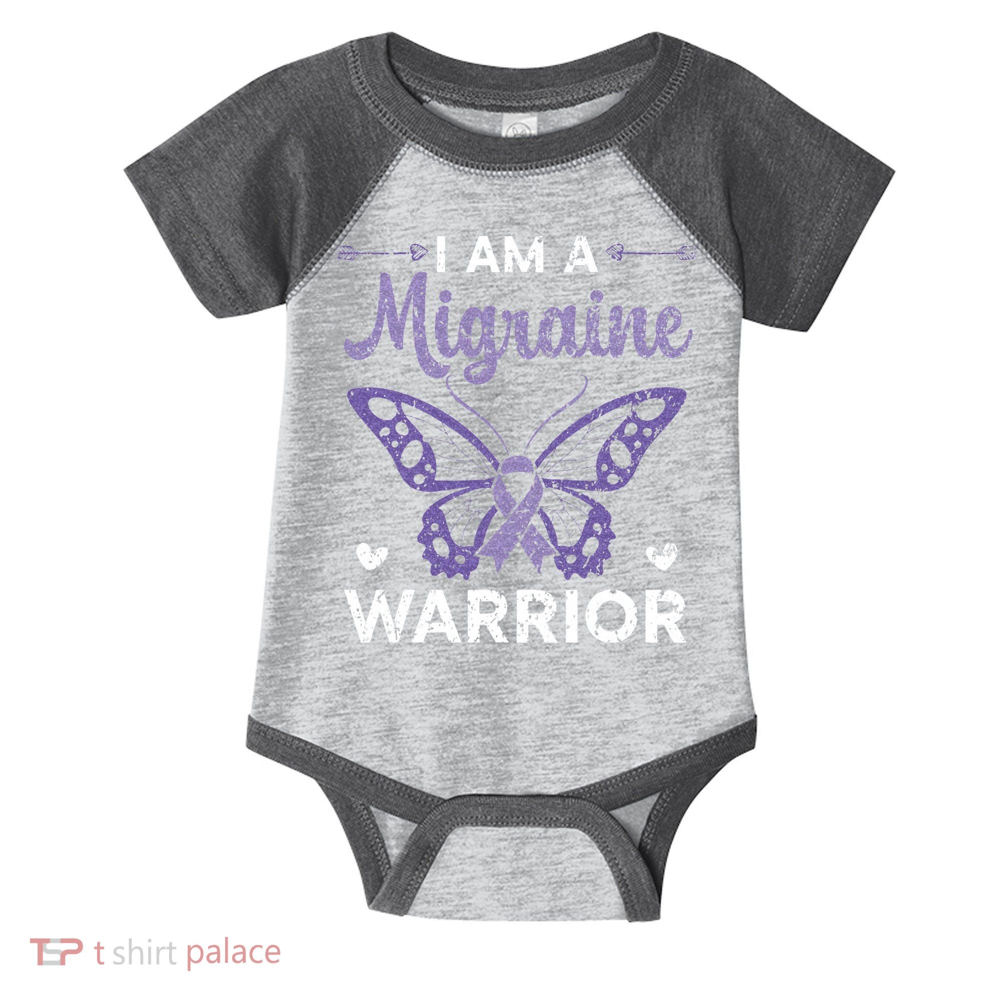 I Am A Migraine Warrior Headache Migraine Awareness Infant Baby Jersey Bodysuit