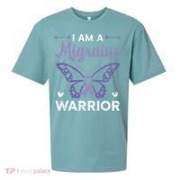 I Am A Migraine Warrior Headache Migraine Awareness Sueded Cloud Jersey T-Shirt thumb 0