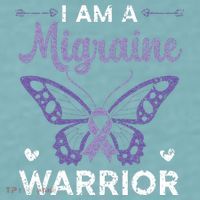 I Am A Migraine Warrior Headache Migraine Awareness Sueded Cloud Jersey T-Shirt thumb 2