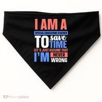 I Am An Special Education Teacher Gift USA-Made Doggie Bandana thumb 0