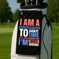 I Am An Special Education Teacher Gift Golf Towel thumb 2