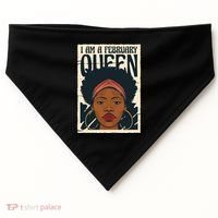 I Am A February Queen Gift For Her USA-Made Doggie Bandana thumb 0