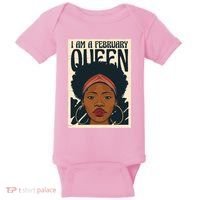I Am A February Queen Gift For Her Baby Bodysuit thumb 0