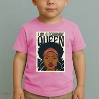 I Am A February Queen Gift For Her Toddler T-Shirt thumb 2