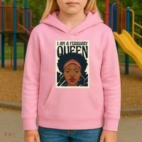 I Am A February Queen Gift For Her Kids Hoodie thumb 3